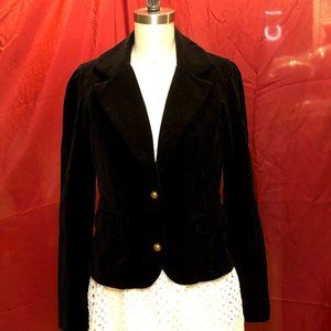 Guess Jeans Black Velvet Blazer, Size L